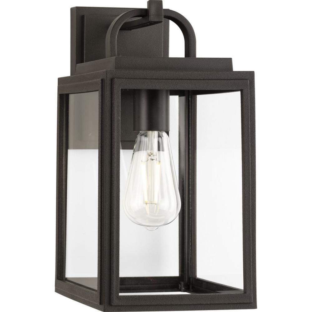 Grandbury Collection One-Light Transitional Antique Bronze Clear Glass Outdoor Wall Lantern