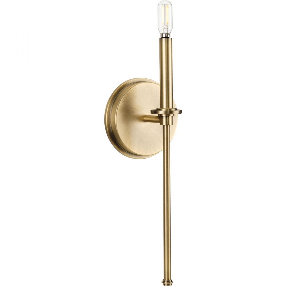 Elara Collection One-Light New Traditional Vintage Brass Wall Light