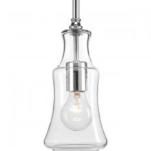 Progress P500113-015 - Litchfield Collection One-Light Polished Chrome Clear Glass Coastal Pendant Light