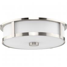 Progress P350281-009 - Gilliam Collection Three-Light Brushed Nickel New Traditional Flush Mount