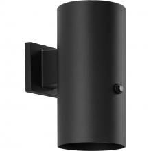 Progress P550103-031-30 - 6" Black LED Outdoor Aluminum Wall Mount Cylinder with Photocell
