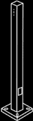 RAB Lighting PS5-07-30D2 - POLES PS5 SQUARE POLE 5 INCH 7 GAUGE 30 FEET DRILLED