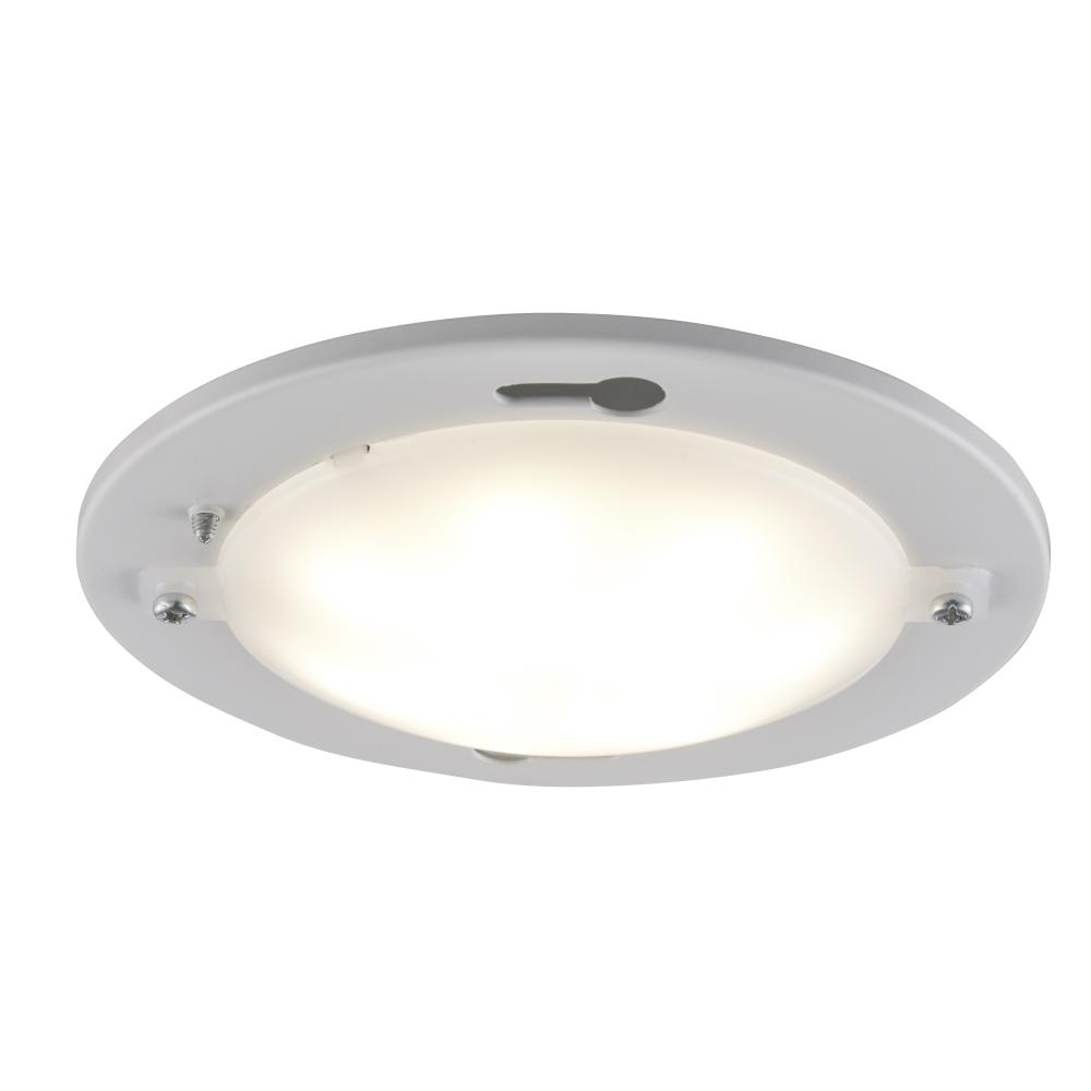 4"LED TEMP DISK-KEYLESS-WH