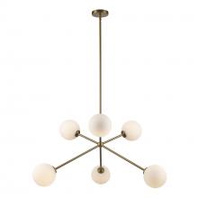 Trans Globe 11616 AG - 6LT CHANDELIER-GLOBES-AG