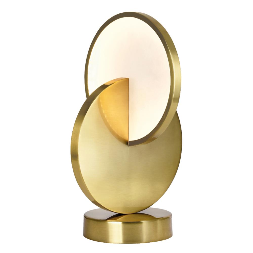 Tranche LED Lamp With Brushed Brass Finish
