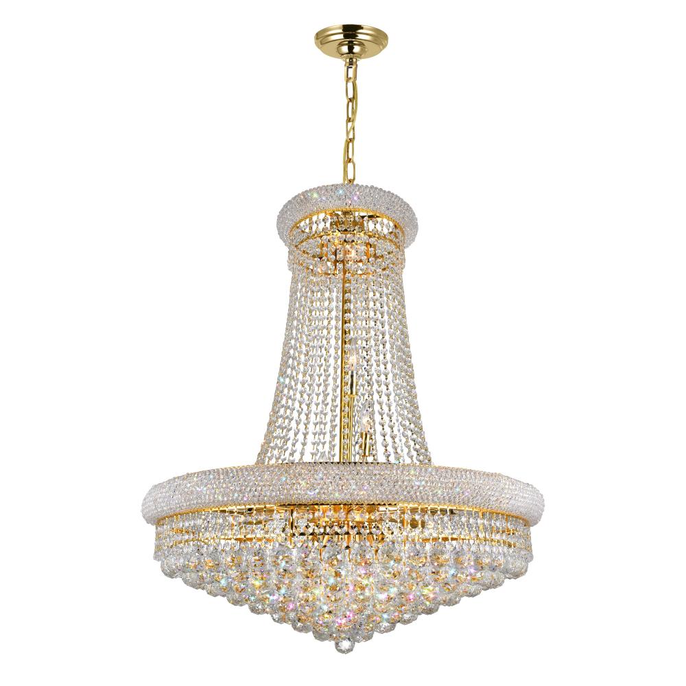 Empire 19 Light Down Chandelier With Gold Finish