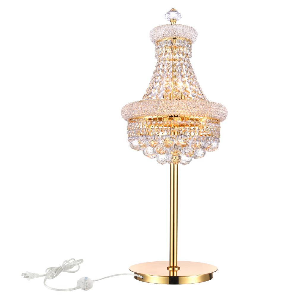 Empire 6 Light Table Lamp With Gold Finish