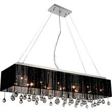 CWI Lighting 5005P48C(B-S) - Water Drop 17 Light Drum Shade Chandelier With Chrome Finish