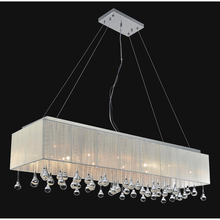 CWI Lighting 5005P48C(W-C) - Water Drop 17 Light Drum Shade Chandelier With Chrome Finish