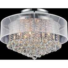 CWI Lighting 5062C24C (Clear + W) - Radiant 12 Light Drum Shade Flush Mount With Chrome Finish