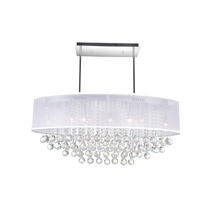 CWI Lighting 5063P36C (Clear+ W) - Radiant 9 Light Drum Shade Chandelier With Chrome Finish