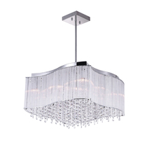 CWI Lighting 5320P20C-S - Elsa 10 Light Drum Shade Chandelier With Chrome Finish