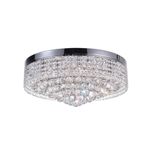 CWI Lighting 5424C22C - Cascade 10 Light Drum Shade Flush Mount With Chrome Finish