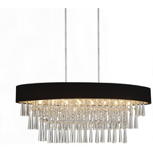 CWI Lighting 5523P38C-O (Black) - Franca 8 Light Drum Shade Chandelier With Chrome Finish