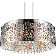 CWI Lighting 5536P24ST - Bubbles 9 Light Drum Shade Chandelier With Chrome Finish