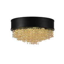 CWI Lighting 5687C16-11-101 - Medina 7 Light Drum Shade Flush Mount With Black Finish
