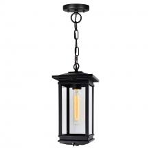 CWI Lighting 0422P7-1-101 - Oakwood 1 Light Outdoor Black Pendant