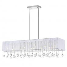 CWI Lighting 5005P48C(W-C) - Water Drop 17 Light Drum Shade Chandelier With Chrome Finish