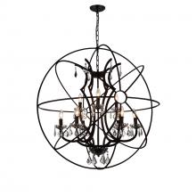 CWI Lighting 5465P36DB-9 - Campechia 9 Light Up Chandelier With Brown Finish