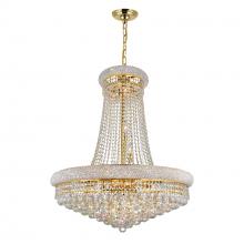 CWI Lighting 8001P32G - Empire 19 Light Down Chandelier With Gold Finish