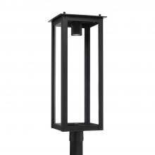 Capital 934643BK-GL - 1-Light Post Lantern in Black with Clear Glass GU Twist Lock Night Sky Friendly