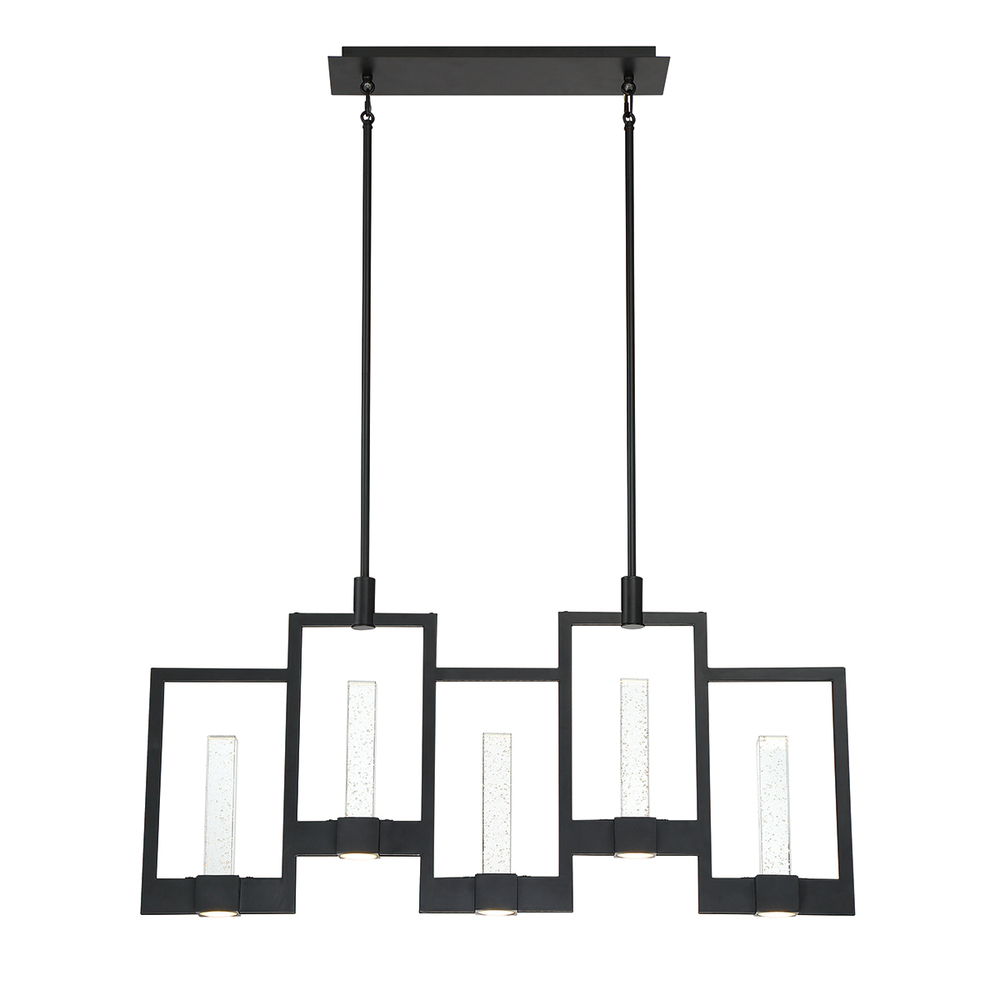 HANSON,10LT LED CHAND,LINR,BLK