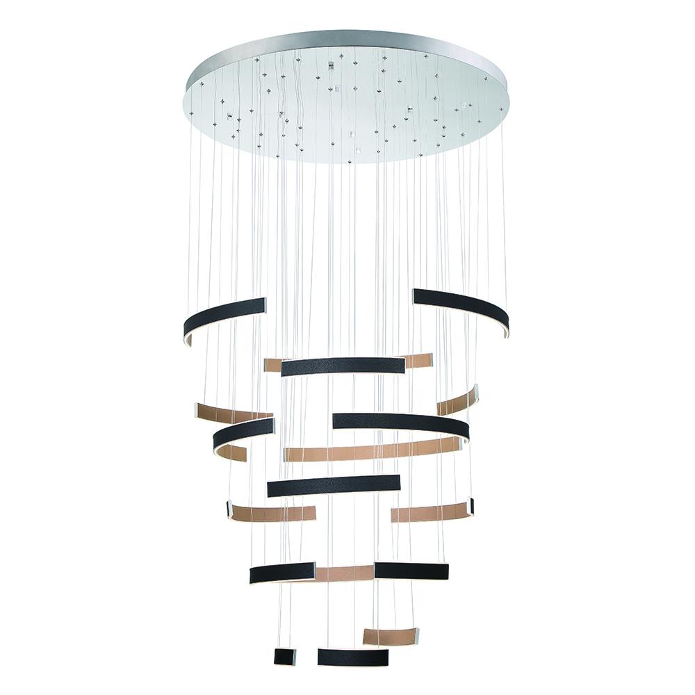VERDURA,1LT LED CHANDELIER,BLK
