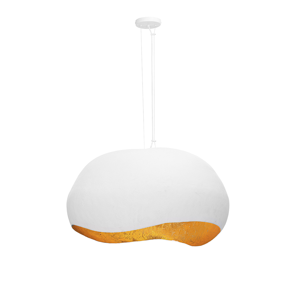 BALEIA, 4LT 36IN PEND, WHT&GLD