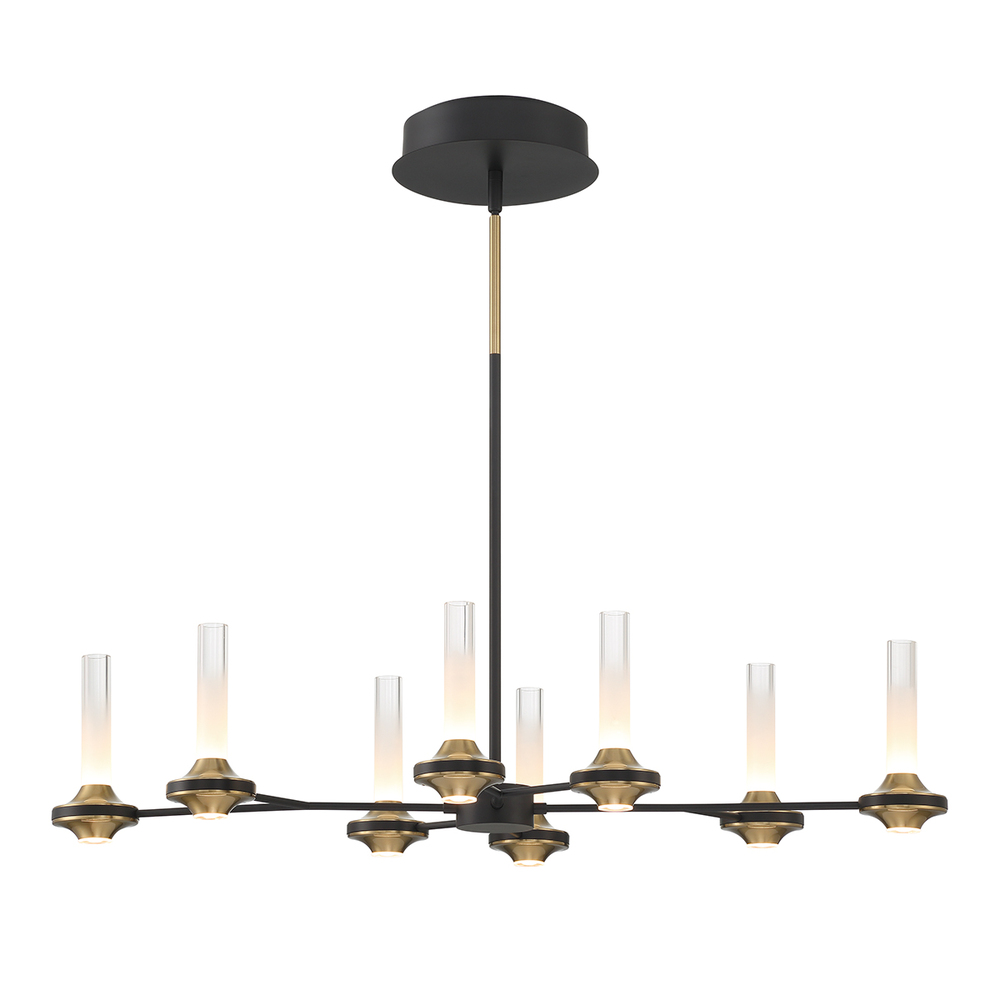 TORCIA, 8LT CHANDELIER, BLK